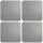 ASA Leather Optic Glasuntersetzer Cement 4er Set