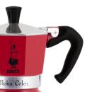 Bialetti Espressokocher Moka Express Color Rot für 3...