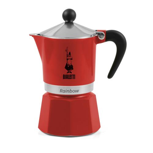 Bialetti Espressokocher Rainbow Rot für eine Tasse