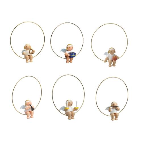 Wendt & Kühn Christbaumengel im Ring Satz 6 Figuren 6308/Satz2