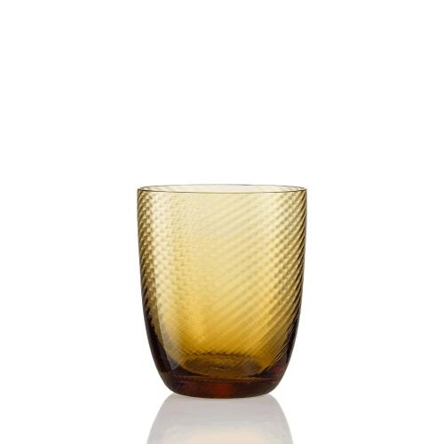 NasonMoretti Idra Wasserglas Amber Rigadin Ritorto