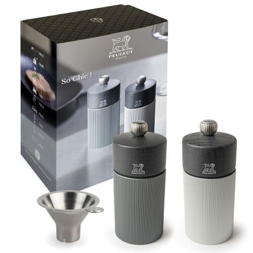Peugeot So Chic! Duo Line Pfeffer- und Salzmühle 12 cm mit Edelstahltrichter