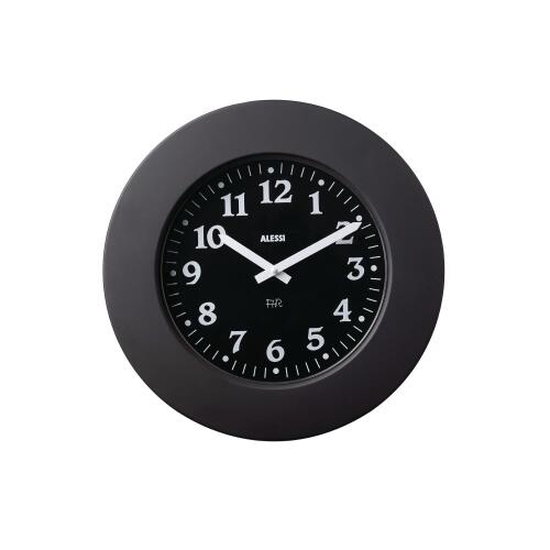 Alessi Wanduhr Momento Schwarz