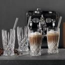 Nachtmann Noblesse Latte Macchiatoglas 4er Set mit vier Glastrinkhalmen