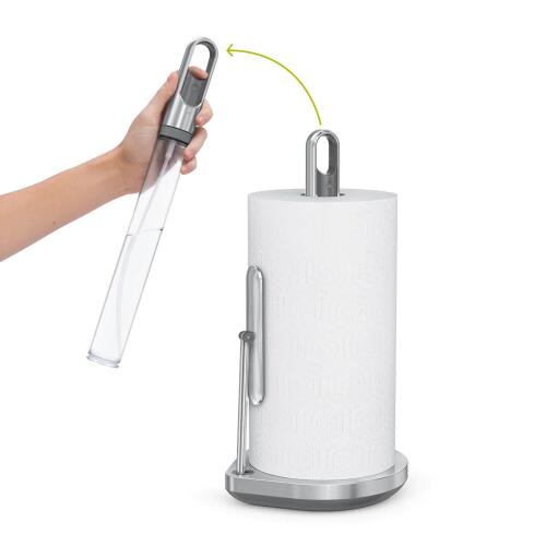 Simplehuman Küchenrollenhalter mit Pumpe Edelstahl Gebürstet