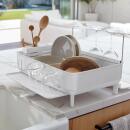 Simplehuman Stahlrahmen-Abtropfgestell mit Weinglashalter Weiß