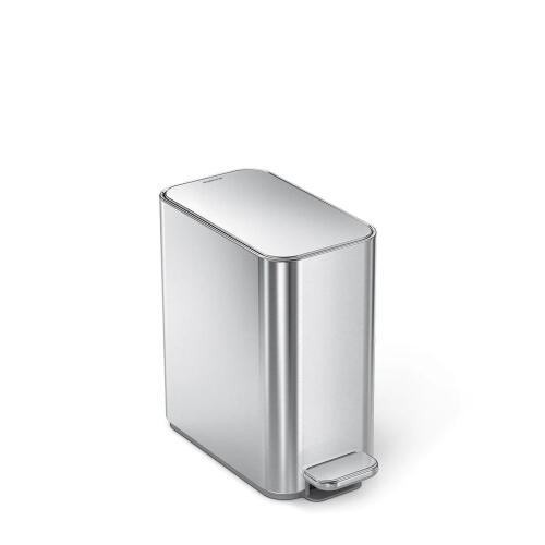 Simplehuman Schmaler Treteimer 5 l Gebürsteter Edelstahl
