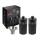Peugeot Night Chic Line Duo Pfeffer- und Salzmühle Mattschwarz 12 cm mit Edelstahltrichter