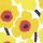 IHR Ideal Home Range Cocktail Servietten Unikko Dark Yellow 25 x 25 cm