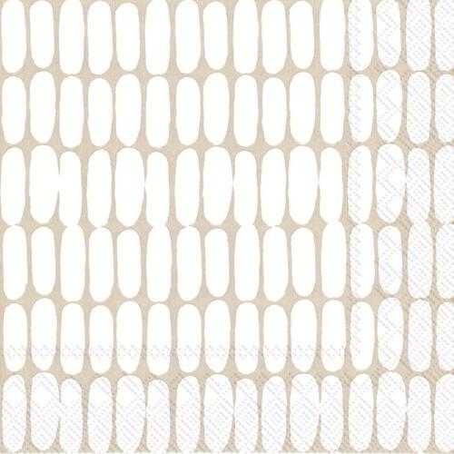 IHR Ideal Home Range Cocktail Servietten Alku Cream 25 x 25 cm