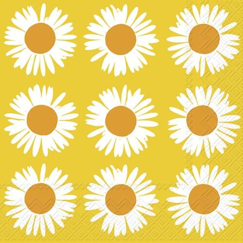 IHR Ideal Home Range Cocktail Servietten Auringonkukka Orange Yellow 25 x 25 cm