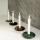 Uyuni Echtwachs-LED-Stabkerze Nordic White Smooth 15 cm 2er Set