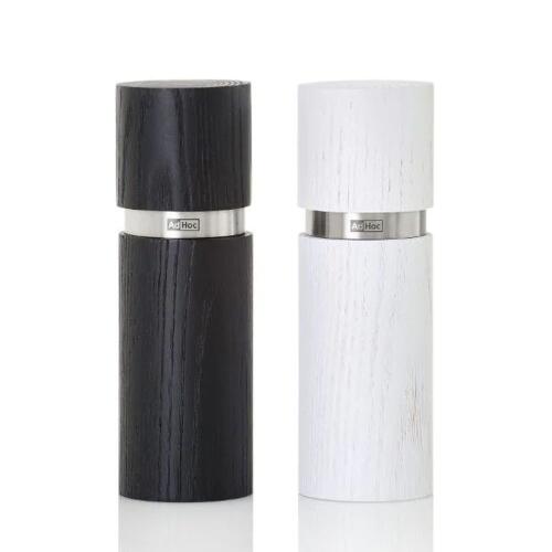 AdHoc Pfeffer- und Salzmühle Textura Schwarz-Weiß 2er Set