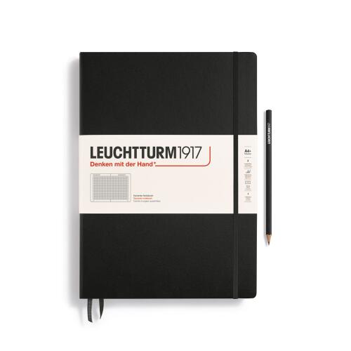 Leuchtturm1917 Notizbuch Master Classic A4+ Hardcover Schwarz Kariert