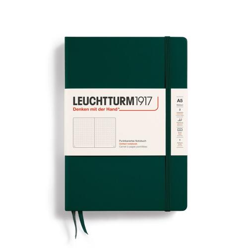 Leuchtturm1917 Notizbuch Medium A5 Hardcover Forest Green Dotted