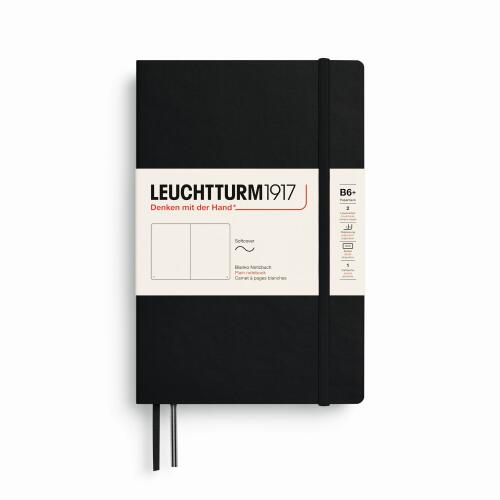 Leuchtturm1917 Notizbuch Paperback B6+ Softcover Schwarz Blanko