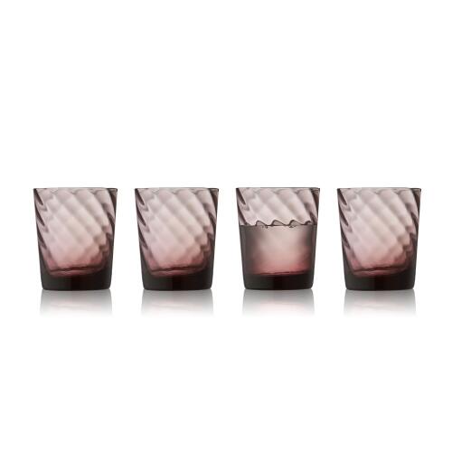 Lyngby Glas Vienna Wasserglas Pink 4er Set