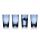 Lyngby Glas Vienna Highballglas Blau 4er Set