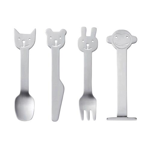Gense Kinderbesteck Animal Friends 4-teilig