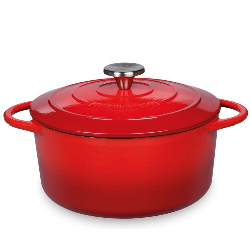 Küchenprofi Provence Bratentopf Rund Rot 24 cm