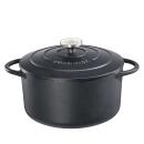 Küchenprofi Provence Bratentopf Rund Schwarz 24 cm