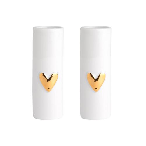 Räder Mini-Vase Herz Gold 2er Set