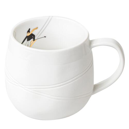 Räder Schneetag Tasse Ski Fahren