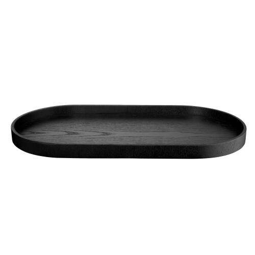 ASA Wood Holztablett Oval Schwarz 23 cm