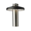 Sompex Akku-Outdoorleuchte Turn Schwarz-Silber