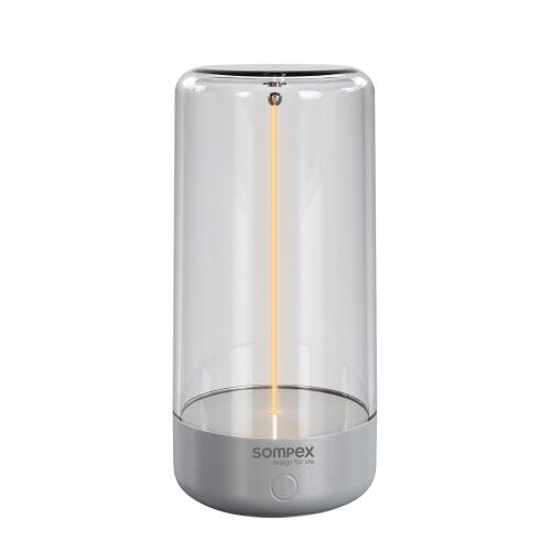 Sompex Akku-Tischleuchte Pulse Silber