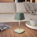 Sompex Akku-Tischleuchte Neapel RC Olivgrün