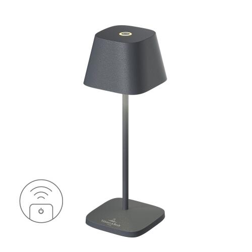 Sompex Akku-Tischleuchte Neapel Micro RC Anthrazit