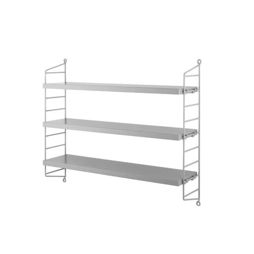 String Furniture String Pocket Wandregal Grau/Grau