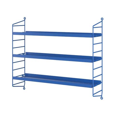 String Furniture String Pocket Metall Blau/Blau