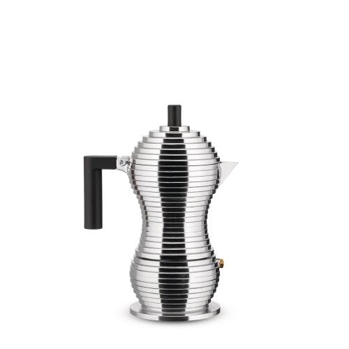 Alessi Espressokocher Pulcina Induktion Schwarz für 3 Tassen