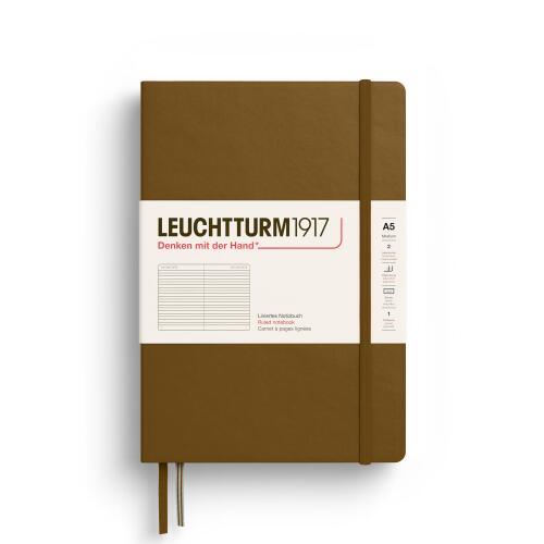 Leuchtturm1917 Notizbuch Medium A5 Hardcover Spice Brown Liniert