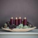 Uyuni LED-Stumpenkerzen Weinrot Geschenkset 4-teilig