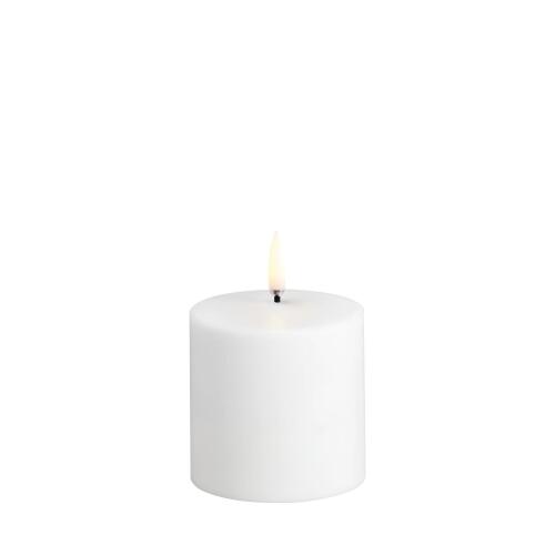 Uyuni Wiederaufladbare LED-Stumpenkerze 6,8 cm Weiß