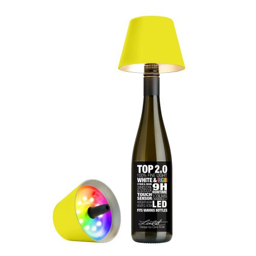 Sompex RGBW-Akku-Flaschenleuchte Top 2.0 Neon Gelb