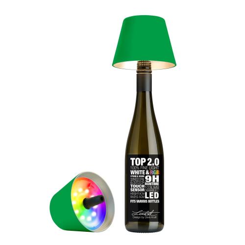 Sompex RGBW-Akku-Flaschenleuchte Top 2.0 Neon Grün