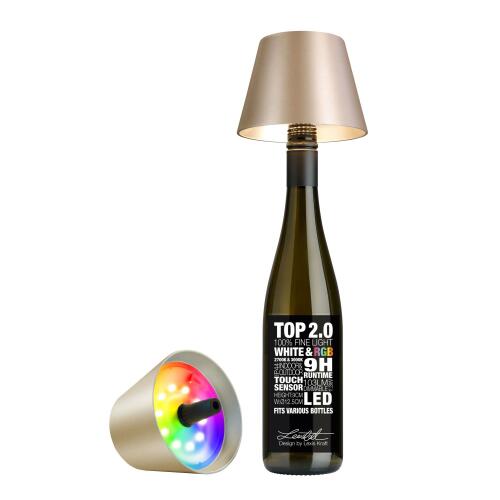 Sompex RGBW-Akku-Flaschenleuchte Top 2.0 Champagner