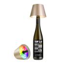 Sompex RGBW-Akku-Flaschenleuchte Top 2.0 Champagner