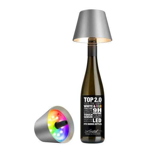 Sompex RGBW-Akku-Flaschenleuchte Top 2.0 Graphit