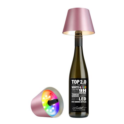 Sompex RGBW-Akku-Flaschenleuchte Top 2.0 Pink Metallic