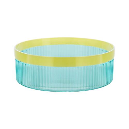 Remember Glasschale Groove Blau