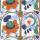 IHR Ideal Home Range Lunch Servietten Karuselli Orange 33 x 33 cm