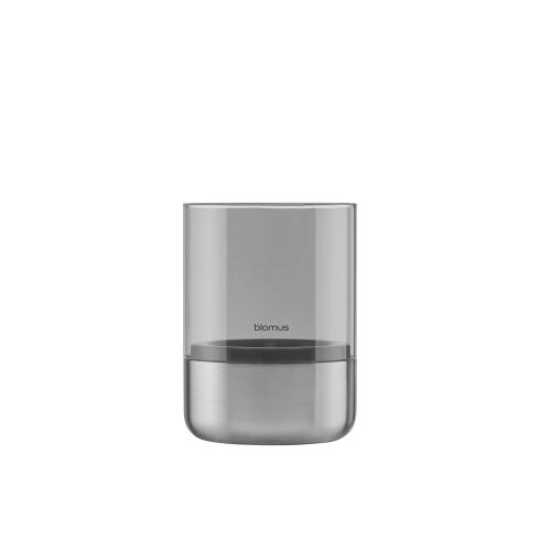 Blomus Calma Windlicht S Edelstahl Smoke