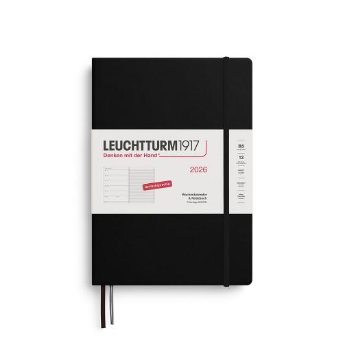 Leuchtturm1917 Wochenkalender 2026 Composition B5 Hardcover Schwarz