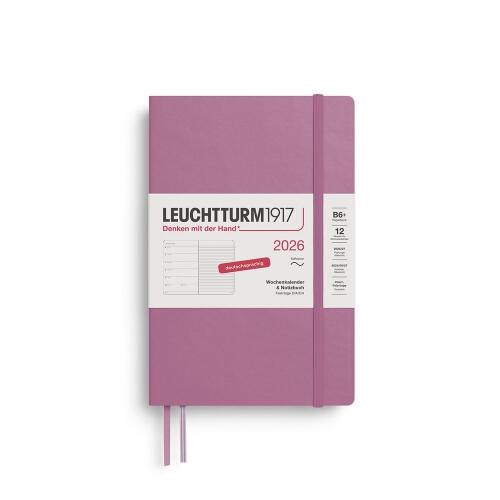 Leuchtturm1917 Wochenkalender 2026 & Notizbuch Paperback B6+ Softcover Dusty Rose