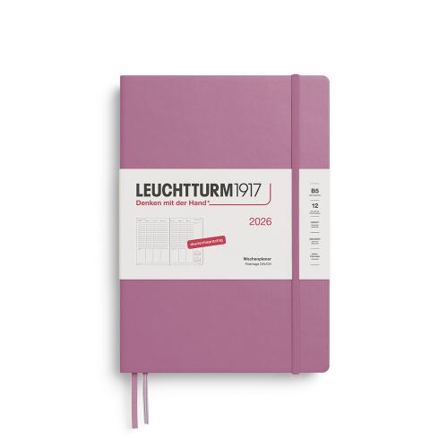 Leuchtturm1917 Wochenplaner 2026 Composition B5 Hardcover Dusty Rose